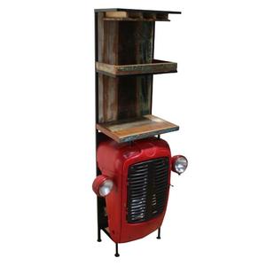 Vintage Tractor Theme Antique Solid <b>Wood</b> Display Rack <b>Shelving</b> <b>Unit</b> Rustic Decorative Storage Stand Home Furniture for Living - Product Image 2