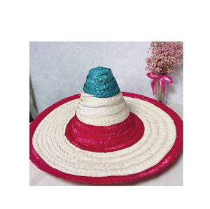 Sombreros de Paja Tradicionales Tejidos a Mano con Bordado de Logotipo a Rayas para Fiestas y Pesca - Sombreros Decorativos para Invitados - Product Image 3