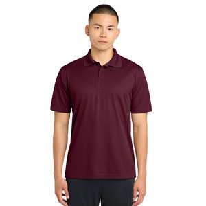 Polo en tricot uni pour homme, manches courtes, décontracté, gris foncé - Product Image 2