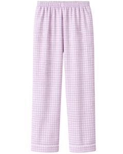 Custom Lavender Check <b>Women</b> Pajama Set Long Sleeve Button Down Nightwear Soft Breathable Cotton Sleepwear Two Piece Lounge Set - Product Image 6