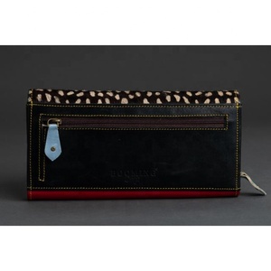 Real Handmade Recycled Animal Print Fur Leather Women Clutch Stylish Stubby Rainbow Color Multiuse Purse ATM <b>Card</b> <b>Holder</b> <b>Wallets</b> - Product Image 2