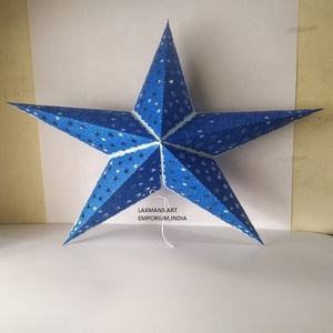 LAXMANS Nuevas Lámparas Colgantes de Papel Impresas Multicolores de 60 cm, Ecológicas, con Forma de Estrella, Venta al por Mayor en Uttar Pradesh - Product Image 3