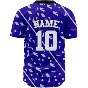 Maillot de baseball grande taille - 100% polyester respirant à séchage rapide, broderie de logo personnalisable avec nom d'équipe personnalisé - Product Image 2