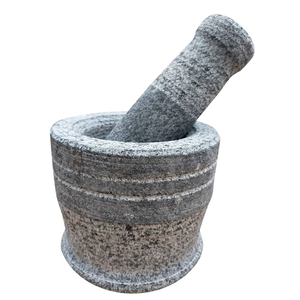 Mortero y Pilón de Mármol Natural Tradicional para Triturar Masala Manualmente - Product Image 2