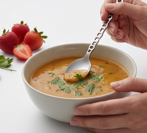 Minimalist Metal Flatware Set With <b>Chain</b>-Link Handle High <b>Mirror</b> Polish Durable Camping Cutlery Spoon Fork For Everyday Home Use - Product Image 3