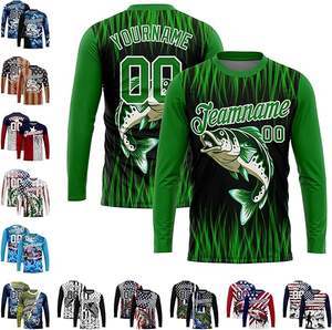 Camiseta de Pesca 2026 Estampada de Talla Grande de Secado Rápido con Protección Solar UPF 50, Manga Larga, Transpirable y Elástica para Deporte - Product Image 3