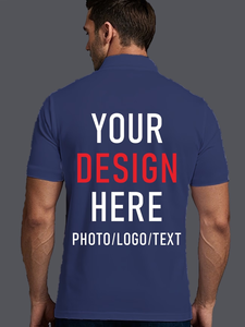 Custom Printed White Men's Cotton Polo Shirt Breathable Work Fashion Uniform Silk Screen Printed ODM Service Oeko-Tex Certified - Product Image 3