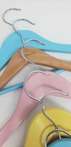 Khadim Handicrafts Custom Carved Durable Wooden Children's Clothes <b>Hangers</b> Multifunction Garment Hooks Wardrobe Closet Suit - Product Image 3