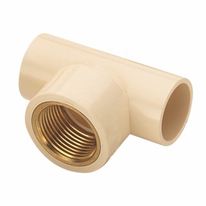 Conector de Tres Vías de Latón CPVC con Núcleo Metálico para Derivación de Línea de Agua, Alta Resistencia, Uso en Fontanería de Agua Fría y Caliente - Product Image 1