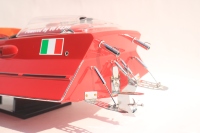Modelo de Lancha Rápida Italiana F430 Hecha a Mano en Madera - Maqueta de Lancha de Carreras de Lujo para Decoración de Hogar u Oficina