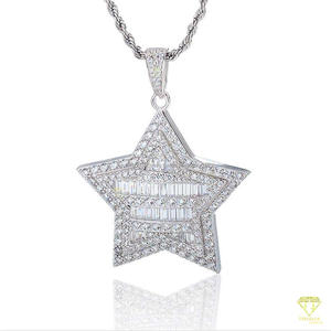 Collar de Estrella Hecho a Mano con Diamante Moissanite Premium, Joyería Hip Hop - Product Image 4