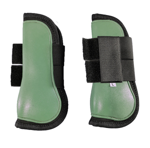 Botas de Montar a Caballo de Neopreno y Cuero Genuino de Alta Calidad, Cierre de Hebilla, Diseño Moderno y Duradero, Opción de Logotipo Personalizado para Uso Ecuestre - Product Image 1
