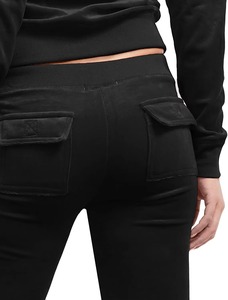 Conjunto Deportivo de 2 Piezas Personalizado para Mujer, Chaqueta Corta con Capucha y Pantalones de Terciopelo Ligero, Bordado Sólido, para Invierno - Product Image 6