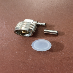 Premium UHF Male Right Angle <b>Crimp</b> Type RG 58 RF Connector Nickel Finish Brass Connector For Signal Systems - Product Image 1