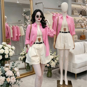 2 Piece Long Summer Hot <b>Set</b> Women's Clothing Solid Skinny Cotton Eco-Friendly Washable Customized Packaging Vietnam Manufacturer - Product Image 1