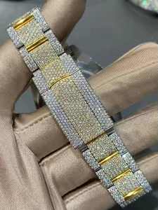 Montre automatique artisanale de style professionnel avec testeur de diamants, mouvement à quartz, boîtier en acier inoxydable, couleur D, VVS, Moissanite - Product Image 4