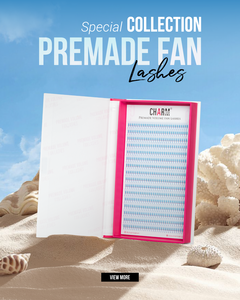 Charmlash Eyelash Extensions Wholesale <b>Premade</b> Volume <b>Lash</b> Fans Matte Black Russian Volume <b>Lashes</b> Time Saving Long STEM Colorful - Product Image 2