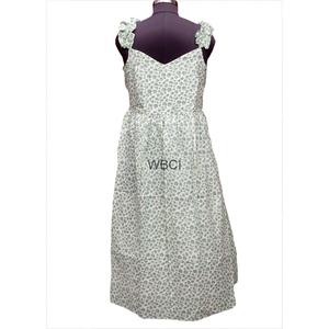 Robes décontractées imprimées au tampon, style indien, coupe trapèze, longues, 100 % coton, pour l'été, design moderne et élégant pour femmes - Product Image 6