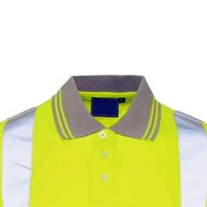 Hi Viz Reflective <b>Work</b> Polo Shirt with Custom Logo Printing High Visibility Short Sleeve Workwear <b>Waterproof</b> Feature - Product Image 5