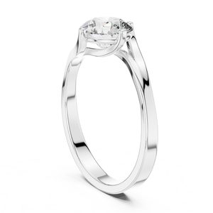 Delicate 2.0 CTW Round Cut Moissanite Engagement <b>Ring</b> 925 Sterling <b>Silver</b> <b>Solitaire</b> Promise <b>Ring</b> Anniversary Gifts For Women's - Product Image 2
