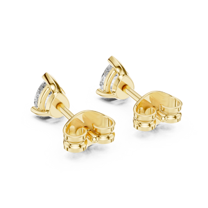 Pendientes con Diamantes Cultivados en Laboratorio de Corte Pera de 0.37CT, Engastados en Oro Amarillo de 18K, para Mujer, Regalo de Compromiso, Boda, San Valentín, Uso Diario - Product Image 3