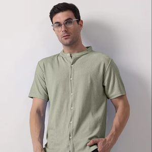 Camisa Casual de Corte Regular para Hombre en Polialgodón |   Elegante |   Impreso |   Sólido |   Manga Corta |   A la moda - Product Image 3