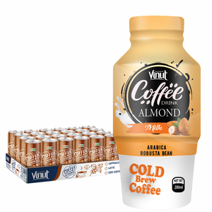 Muestra gratis y etiqueta privada 280ml café frío-Arábica y Robusta, VINUT Vietnam, sin lácteos, sin gluten, sin OGM, fábrica - Product Image 1