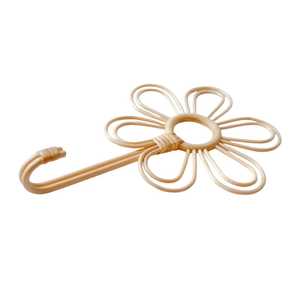 Lovely Daisy Rattan Wall <b>Hook</b> Kids Room Toddler Furniture Nursery Room Natural Wicker Floral Design Coat Hanger Toy Wholesale - Product Image 2