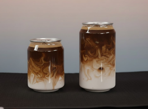 Pot en PET de 330 ml, épaisseur 0,3 mm, avec couvercle en aluminium, impression sérigraphique dorée, pour café/thé/jus/soda, logo personnalisable - Product Image 4