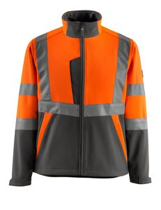 Chaqueta Softshell de Alta Visibilidad para Hombre, Cortavientos, Impermeable, Reflectante, Ropa de Trabajo, Chaqueta de Invierno - Product Image 3