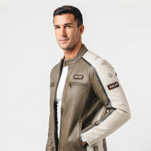 <b>Men</b> Leather <b>Jacket</b> Chest Pocket <b>Motorcycle</b> <b>Jackets</b> Premium Quality Fashion Outerwear Biker Leather <b>Jacket</b> <b>Men's</b> - Product Image 6