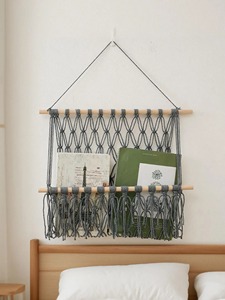 <b>Decorative</b> Macrame Wall Hanging Shelf Toy Organizer Shelf For Kids Room To Keep Toys Neat And Accessible Wholesale From India - Product Image 6