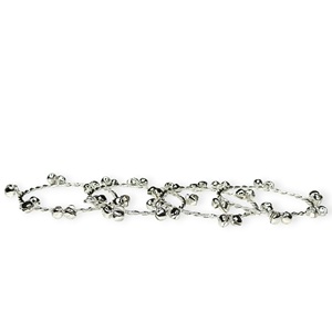 Premium Kashmiri 24K Silver Plated Twisted Ghungroo <b>Bangles</b> Jhumki Elegant Modern Wedding Jewellery at Wholesale Price - Product Image 3