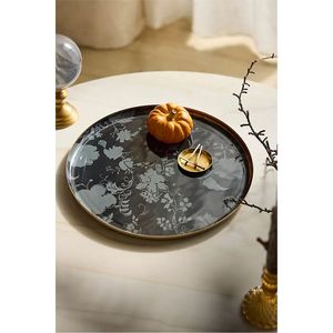 Bandeja rectangular de metal esmaltado con estampado floral de primera calidad, organizador de joyas para tocador, bandeja duradera al por mayor para regalos - Product Image 5