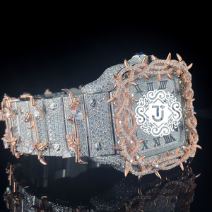 Reloj de Moissanita con Incrustaciones de Oro Rosa, Diseño OEM, para Bodas, Discotecas y Ocasiones Especiales, Disponible a Precio de Fábrica, Venta al Por Mayor - Product Image 3