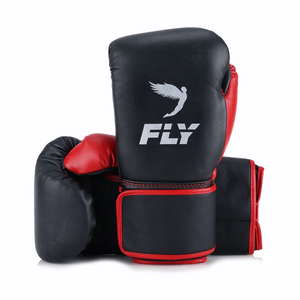 Gants de boxe MMA personnalisés rouge et noir, best-sellers, en cuir véritable de qualité supérieure, avec poignées respirantes et légères - Product Image 4