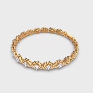 Wholesale Price High Quality 18K 925 Sterling Moissanite Diamond Tennis <b>Bracelet</b> <b>Adjustable</b> Popular Design Tennis <b>Bracelet</b> - Product Image 2