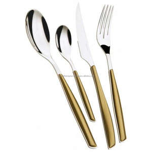 Silver & <b>Gold</b> Stainless Steel <b>Cutlery</b> <b>Set</b> Dinnerware Decors High Quality Metal <b>Cutlery</b> <b>Set</b> and Flatware in Stock & Sustainable - Product Image 6