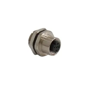 Industrial Electrical IP67 Molded Cable Straight M12 Female Connector