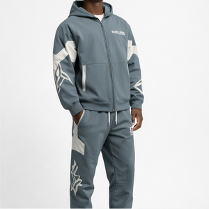 Custom Men's Zip Hoodie Tracksuit <b>Set</b> Premium Polyester Sportswear Jogger Suit Gym Training Suit Athletic Fitness Tracksuit - Product Image 2