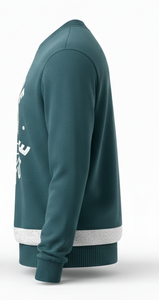 Sweat-shirt en maille graphique en mélange de coton épais, thème aventure en plein air, haut à manches longues - Product Image 4