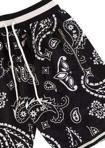 Pantalones Cortos de Baloncesto para Hombre Nesta Sports, Personalizados, Transpirables, de Malla, con Estampado Paisley, de Alta Calidad, con Bolsillos - Product Image 6