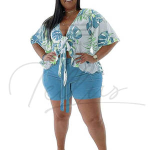 Ensembles assortis été 2026 – Ensemble 2 pièces grande taille pour femme – Vêtements féminins – Ensemble court 2 pièces - Product Image 5