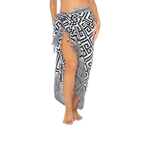 Pareo Geométrico Ligero de Rayón para Mujer, Falda de Playa, Cubre Traje de Baño y Bikini - Product Image 2