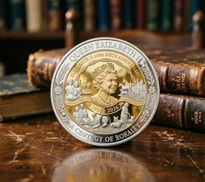 Vente en gros d'usine, pièce commémorative plaquée or à <span class=keywords><strong>deux</strong></span> tons personnalisée, Queen <span class=keywords><strong>Elizabeth</strong></span> II, 100e anniversaire, objet de collection, souvenir, cadeau - Product Image 4