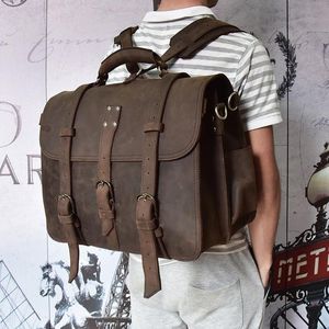 Gustav borsa Messenger in pelle Vintage di grande capacità per gli uomini Gustav borsa Messenger in pelle Vintage per gli uomini - Product Image 2