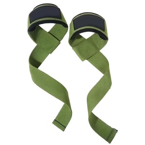 Correas de levantamiento de pesas con diseño de figura 8, de doble capa de algodón, con costuras reforzadas, para levantamiento de pesas, gimnasio, peso muerto - Product Image 2