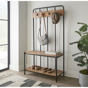 Camino Dark Brown <b>Hall</b> Tree Wall <b>Hooks</b> & <b>Coat</b> Racks Product - Product Image 2