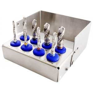 Kit de 8 Brocas Manuales para Implantes Dentales, Expansor de Hueso, Acero Inoxidable Plateado, Instrumental Quirúrgico de Laboratorio, Certificado CE - Product Image 3