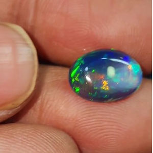 225 pièces d'opale noire naturelle éthiopienne, cabochons ovales et en forme de poire de 8 mm à 18 mm, lot de 535 carats, Iroc Sales, pierres précieuses en vrac, 407 $ US pour tout le lot - Product Image 2